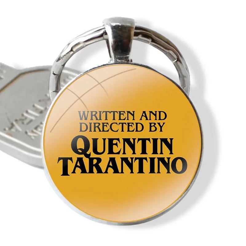 Keychain Handmade Glass Cabochon Key Ring Holder Pendant Key Chains Written And Directed By Quentin Tarantin