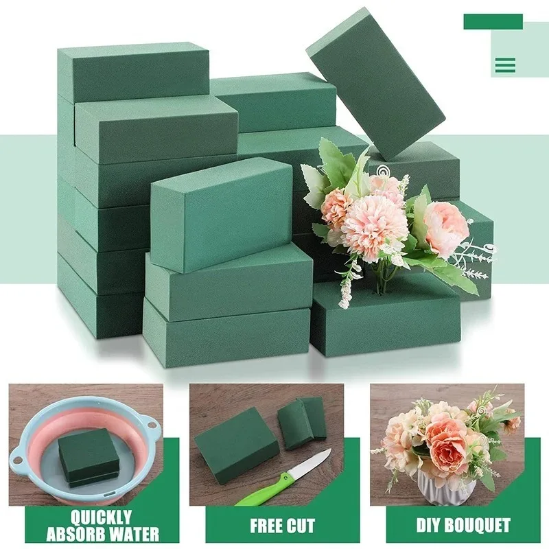 DIY Floral Foam Brick Flower Packing Arranging Flowers Mud Florist Styrofoam Blocks Crafts For Wedding Design Holiday Decoration