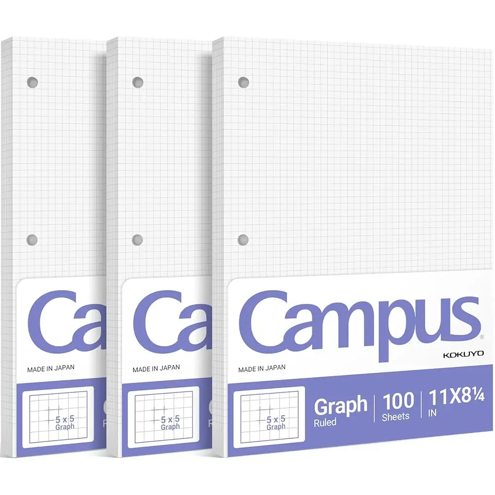 

Бумага для графиков 5x5, 8,25x11 дюймов, 300 листов, гладкая поверхность для письма, бумага для математики, устойчивая к просачиванию чернил