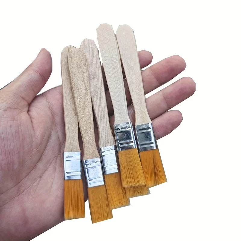Hot Sale 50pcs Wooden Handle Brush, Nylon Bristles Welding Cleaning Tools For Solder Flux Paste Residue Keyboard cleaning tools