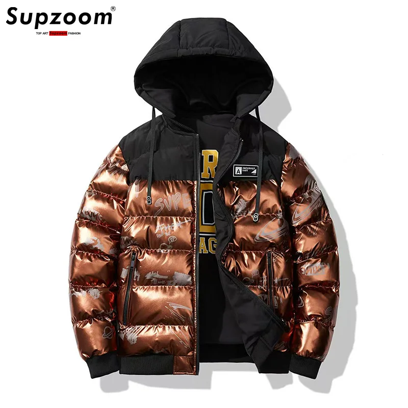 Supzoom New Arrival Casual Mens Winter Trendy Hooded Bread Student Thickened Coat Cotton-padded Jackets