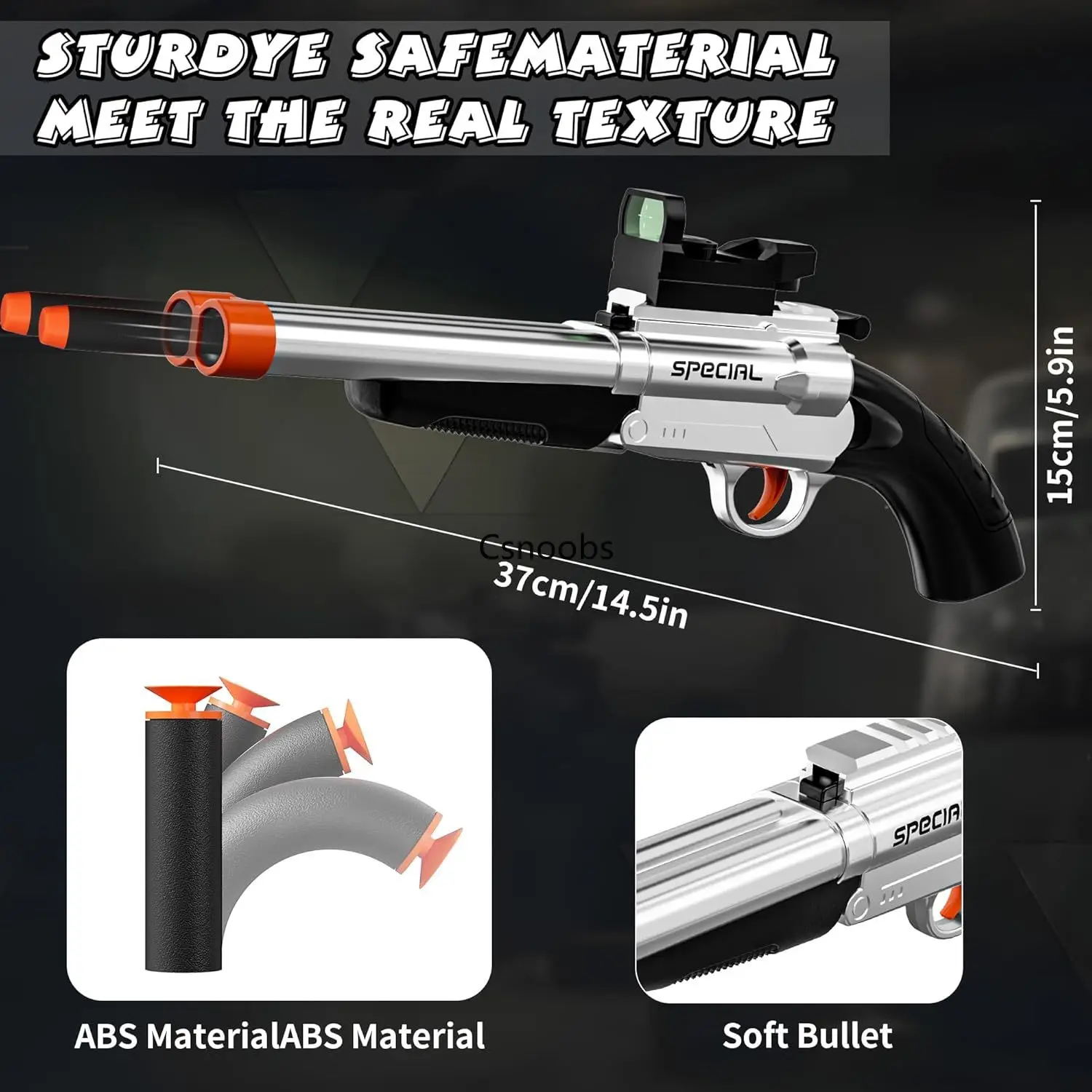 Double Barreled Rifle Toy Gun Airsoft Launcher Soft Bullets Blaster Outdoor Sports Game Shot Gun Waffe für Kinder Geschenk