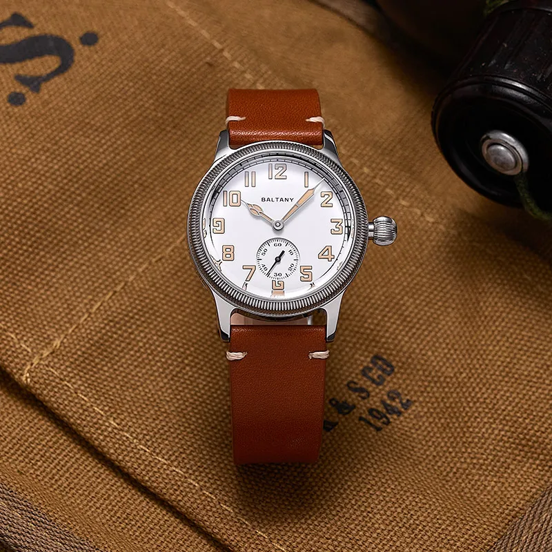 Baltany S2051 Automatic Mechanical Watch for Men Retro WW1 Trench Military Style Wristwatch Vintage Dress Watch ST1701 Retro