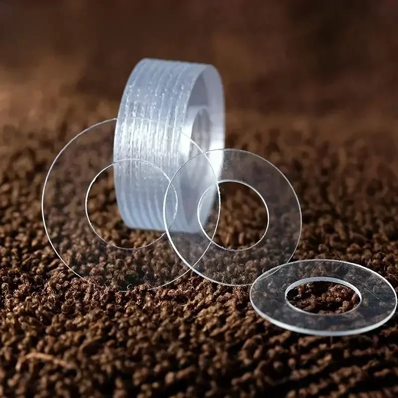 50 peças de juntas planas transparentes de PVC, amortecedores, juntas planas de borracha circulares de vedação à prova d'água e à prova de vazamentos