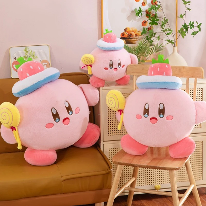 35-65cm Lollipop Kirby Plush Toy Stuffed Doll Big Size Cartoon Anime Star Hug Pillow Pink Gift for Kids Birthday Room Decoration view 6
