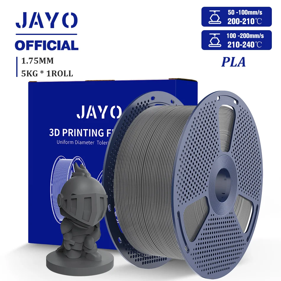 JAYO PLA/PLA Matte/ABS/PETG/PLA Plus 3D Printer Filament 5KG/Roll 1.75mm 3D Filament Grote Spoel Netjes Wond Filament