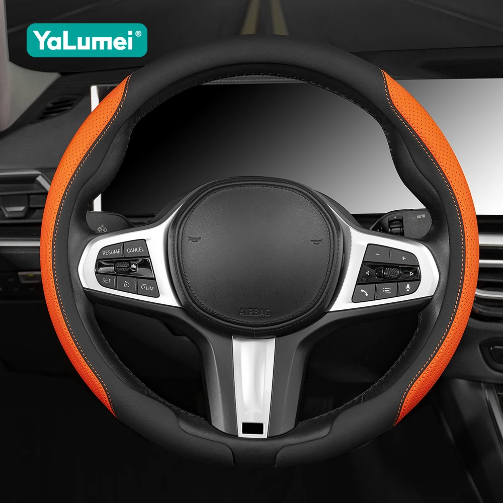 For Nissan X-Trail T30 T31 T33 Qashqai J10 J11 Juke Versa Sentra Sylphy Patrol Y62 Primera Pathfinder Car Steering Wheel Cover