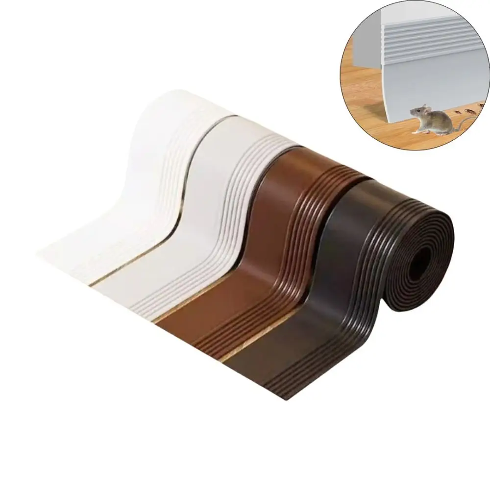 Soundproof Door Bottom Sealing Strip Self-adhesive Insect Prevention Draught Excluder Home TPE Door Draft Stopper Living Room