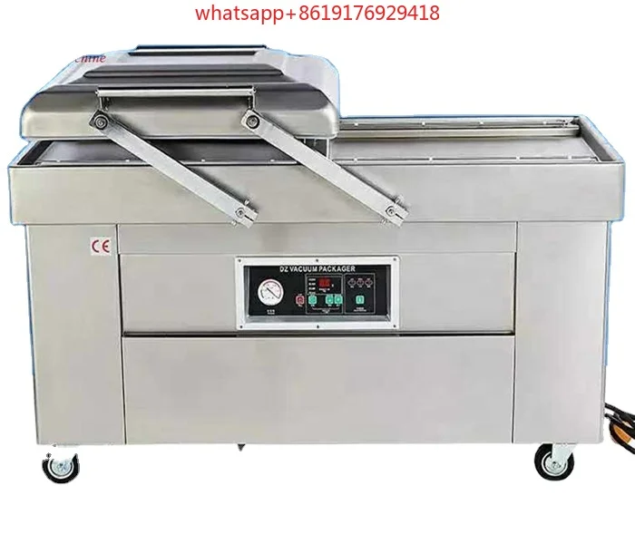 DZ600/2SB Máquina envasadora de nitrógeno al vacío comercial de doble cámara para carne, arroz, pescado, bolsa de comida