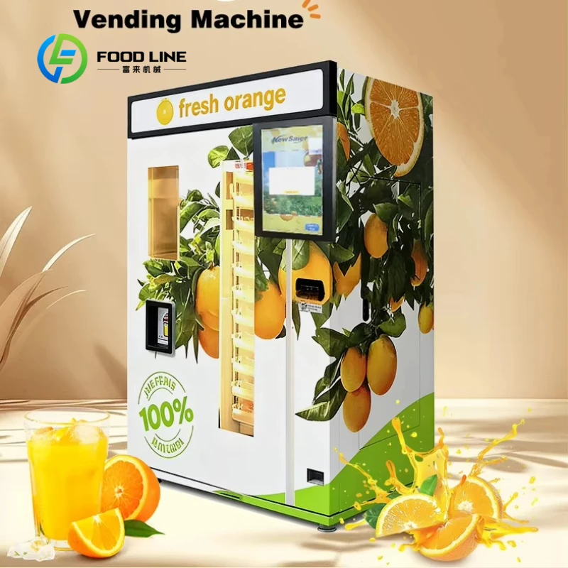 Customized Automatic Fresh Orange Squeeze Vending Machine with Intelligent Self-Cleaning Program for Gym Public Beverage Retail