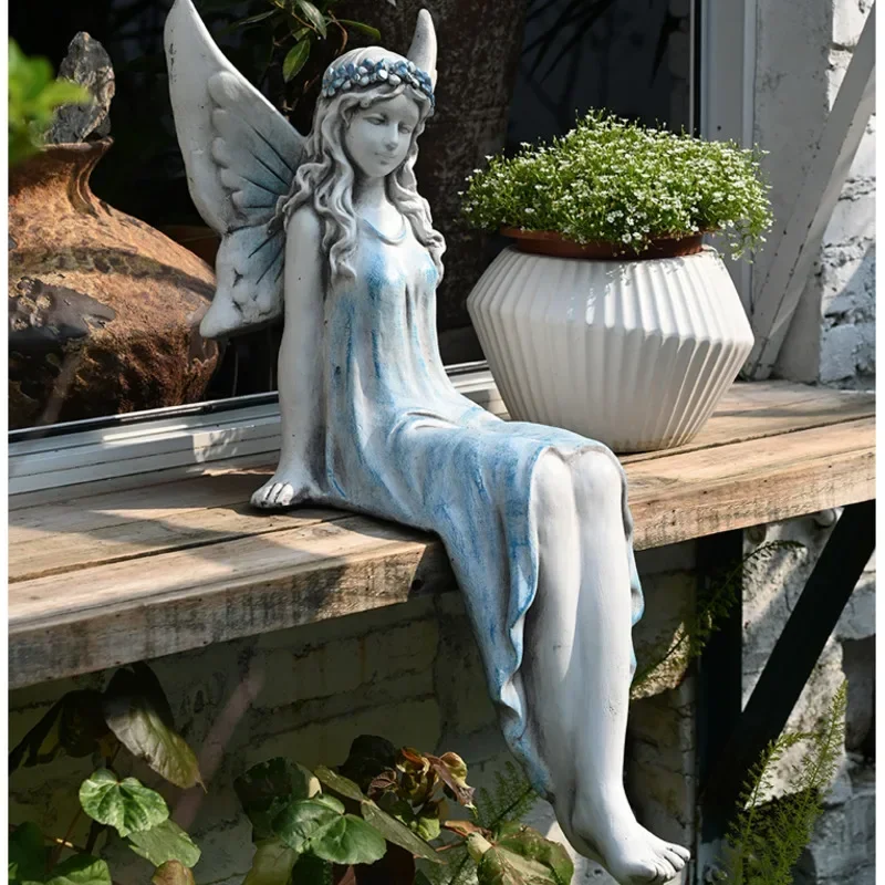 Beautiful Angel Character Sculpture Indoor Gardening Balcony Flower Fairy Garden Pool Scenery Names Exquisite Practical Decor