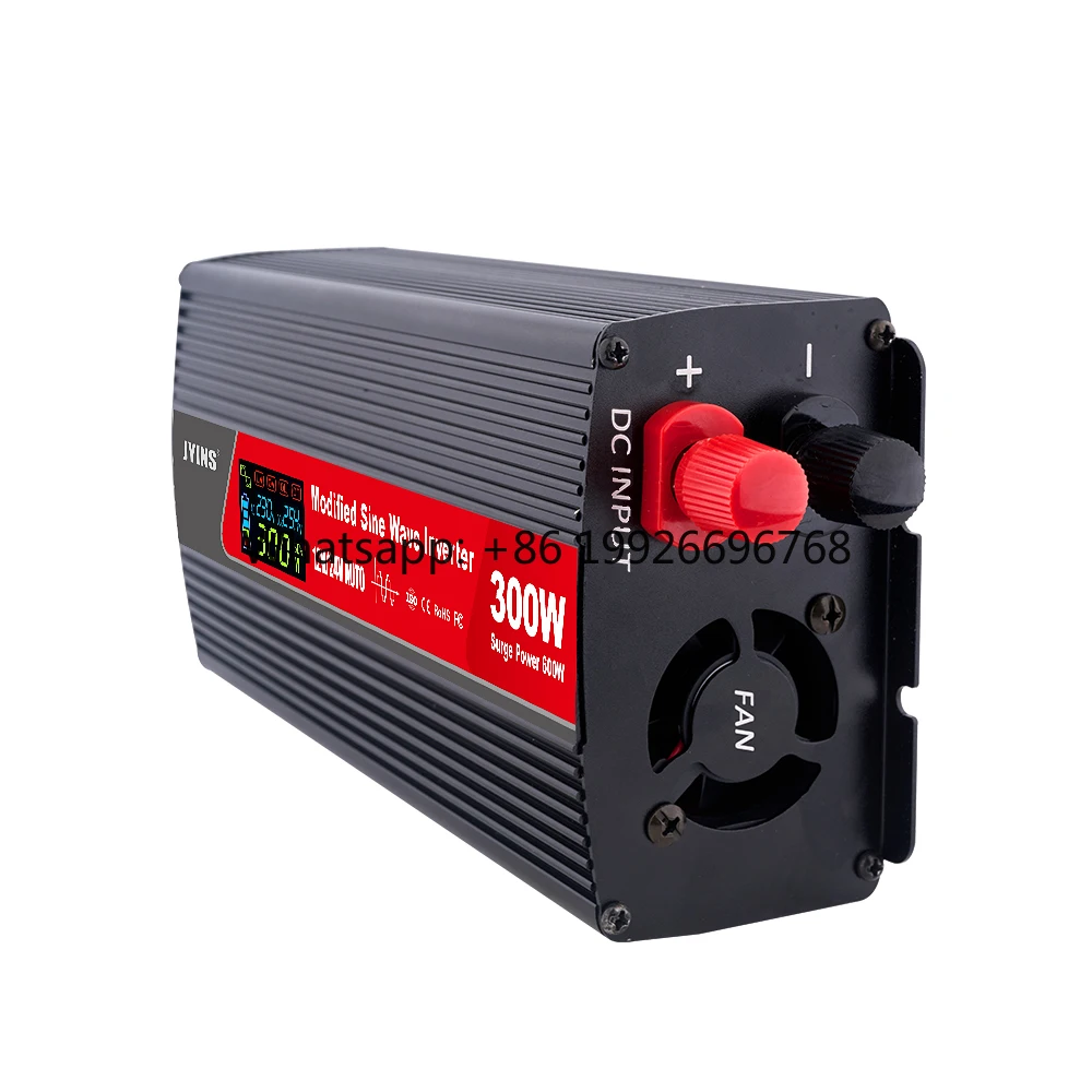 

Инвертор DC 12В/24В в AC 220В/230В/110В, 300Вт, модифицированная синусоида, с USB и Type-C