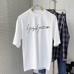 New American Printed Round Neck Short Sleeve Graffiti Men's and Women's Alphabet Sports Summer Yamamoto Yohji Loose T-shirt