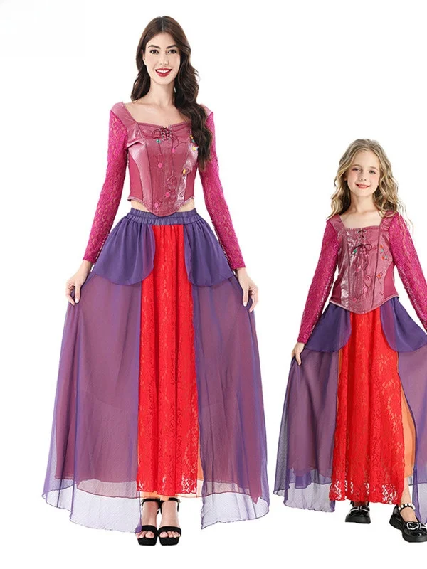 

Хэллоуин Костюм Ведьмы Доктор Взрослый Детский Представление Фестиваль Празднование Полиэфирное Волокно Традиционный Китайский Сценический Наряд