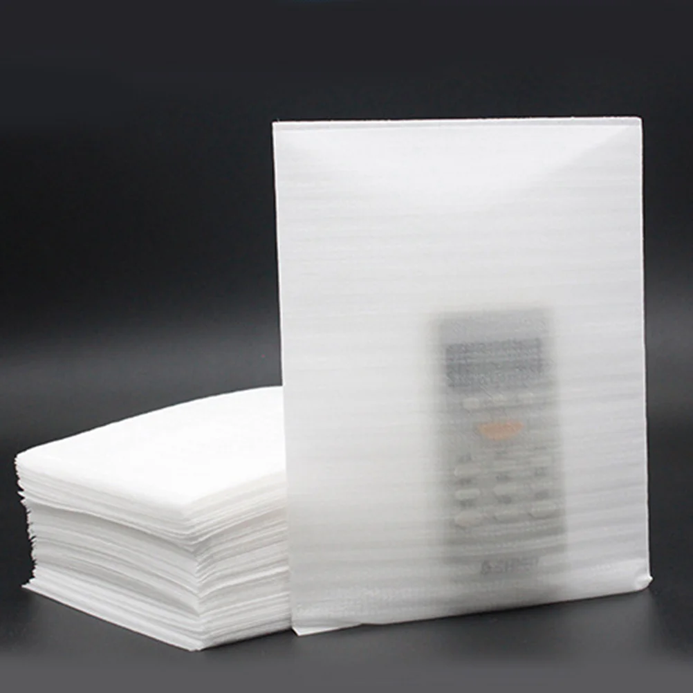100pcs Waterproof Wraps EPE Coated Pearl Cotton Bag Shockproof Scratch Resistant Pouches (Thick 05cm, 25 x 30cm)