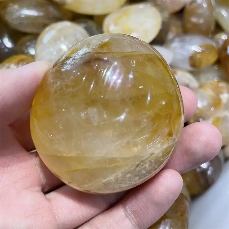 1kg Natural Yellow Fire Tumbled Stone Crystal Quartz Beads Crafts Chakra Healing Reiki Home Room Decoration