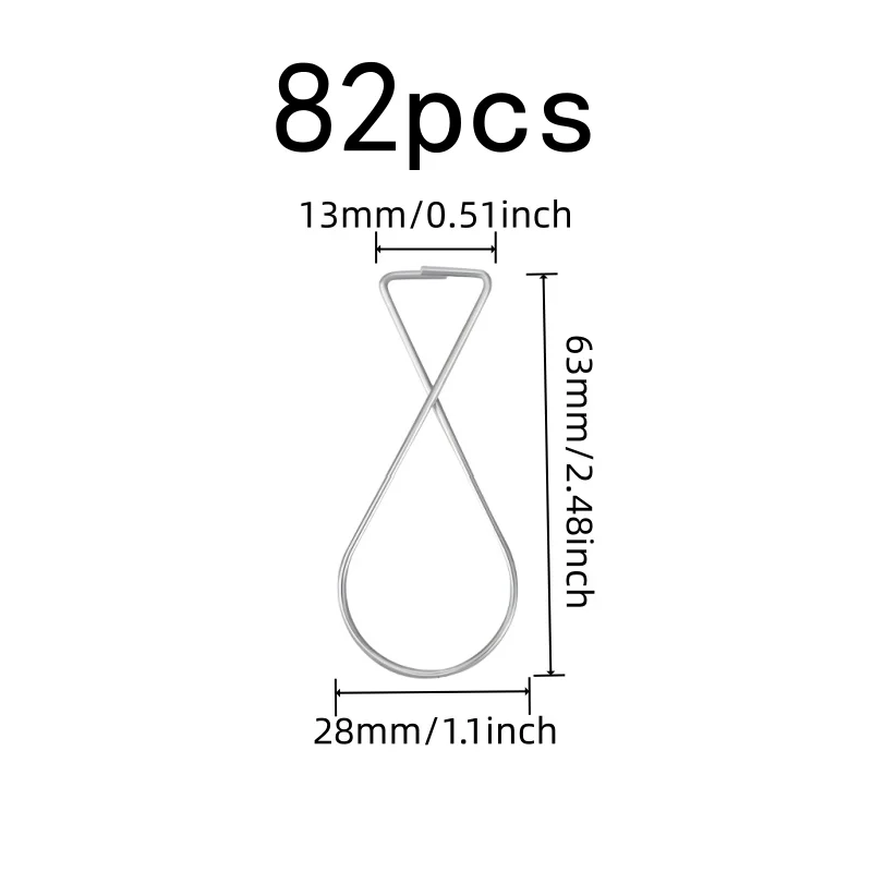 Drop Ceiling Clips 82 pcs, Strong Load Capacity, Fits Mineral Fiber Grid, for Office Sign Hanging, Multipurpose