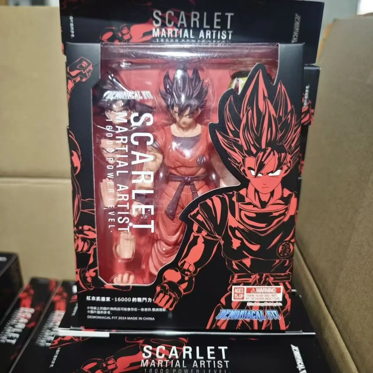 

In Stock Demonic Deed Can Move, Red Martial Artist, 16,000 Combat Power, Sun Wukong, Dragon Ball, 6-inch Doll