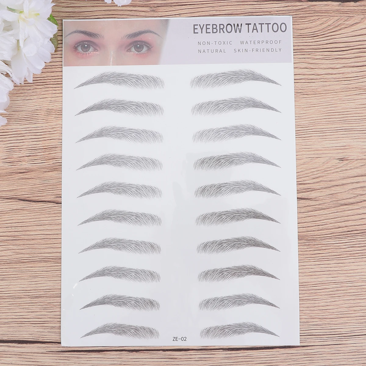

2 Pcs Eyebrow Stickers Black Self-adhesive Eyebrows for Women Water Proof Men's False Fake