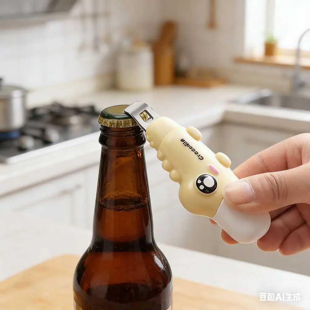 Creative Cartoon Little Crocodile Bottle Opener Mini Portable Pocket Vial Opener Effortless 2 in 1 Bottle Opener Beer