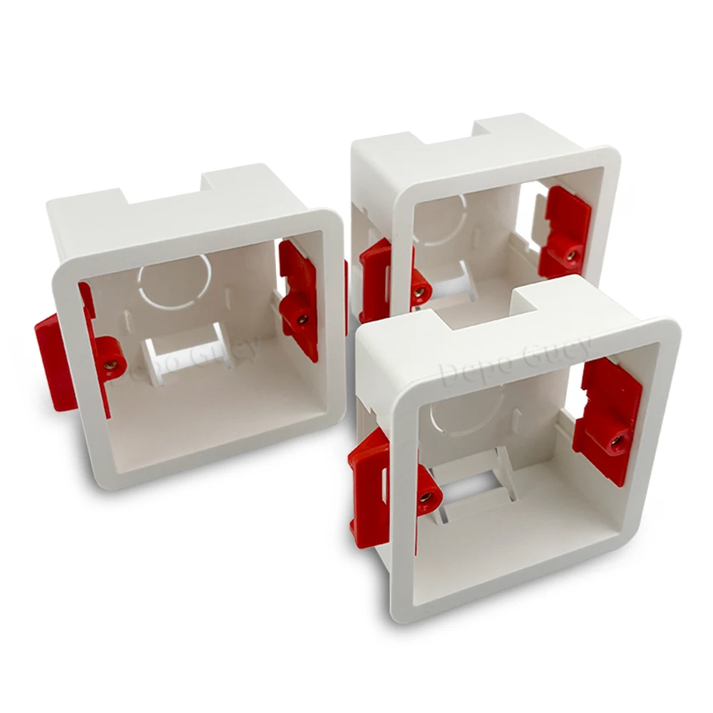 Boîte de montage de commutateur de Type 86, Cassette ignifuge en plastique PVC, boîte arrière de jonction universelle blanche, boîte électrique dissimulée