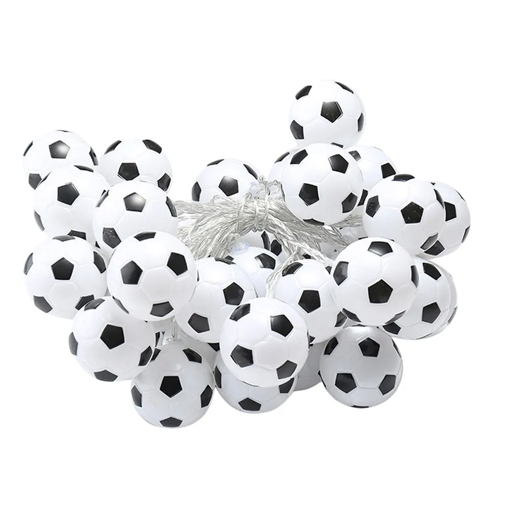 

Plastic Football String Light 40 LED 6 Meter Kids Bedroom Birthday Party Indoor Sports Ball Decoration Powered