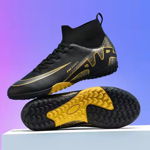 New Men Soccer Shoes Professional Society Turf Training Kids Football Field Boots Non-Slip TF/FG Indoor Children Football Shoes