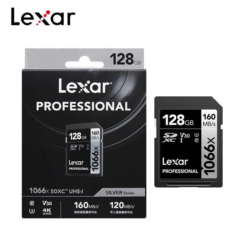 Lexar V30 SDXC Card 1066x UHS-I Memory Card 512GB 256GB 128GB 64GB Professional SD Card for Camera U3 C10 Storage Flash Card