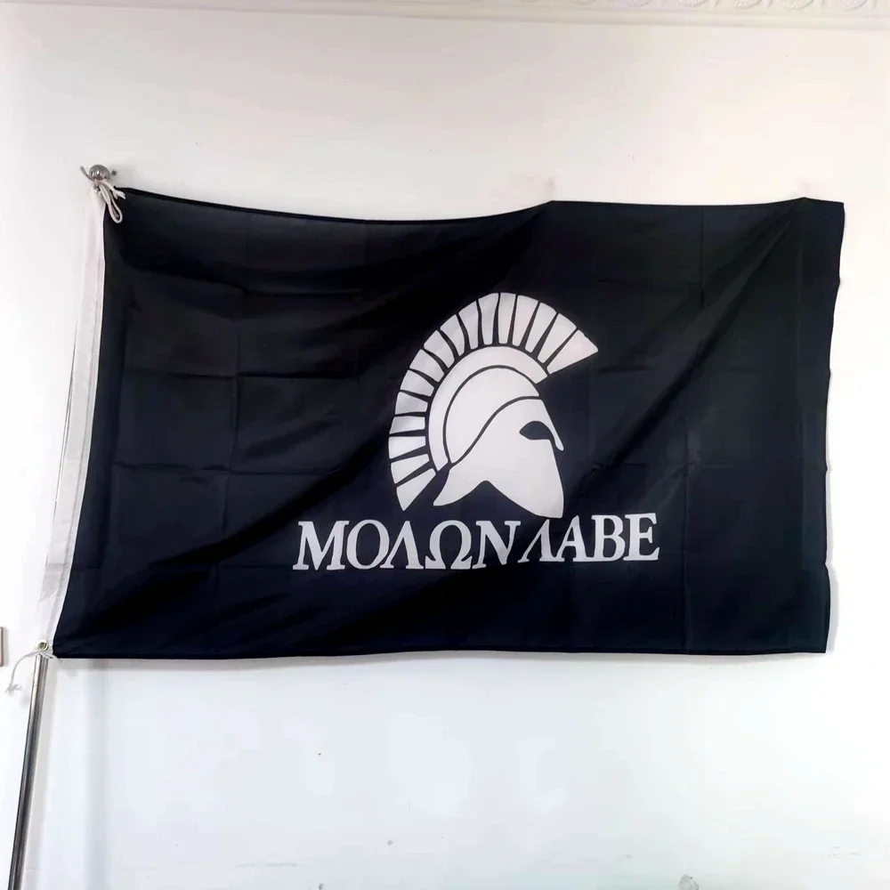 Molon Labe 2nd Amendment Flag 3x5ft - Come and Take It Spartan Military Banner for Outdoor Patriotic Decor