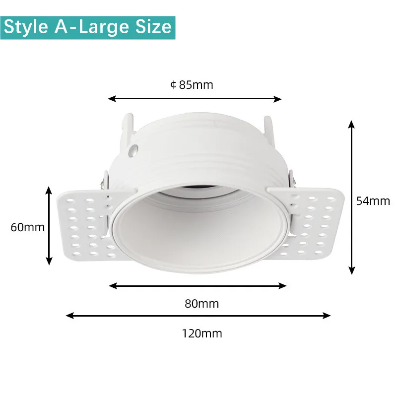 Gu10/mr16 Lamphouder Basis Verzonken Led Trimless Plafond Downlight Beugel Spotlight Dubbele Kop Montageframe Socket