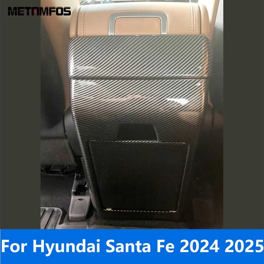 

Подлокотник, задняя крышка вентиляционного отверстия для Hyundai Santa Fe 2024 2025, внутренние аксессуары из углеродного волокна, Стайлинг автомобиля