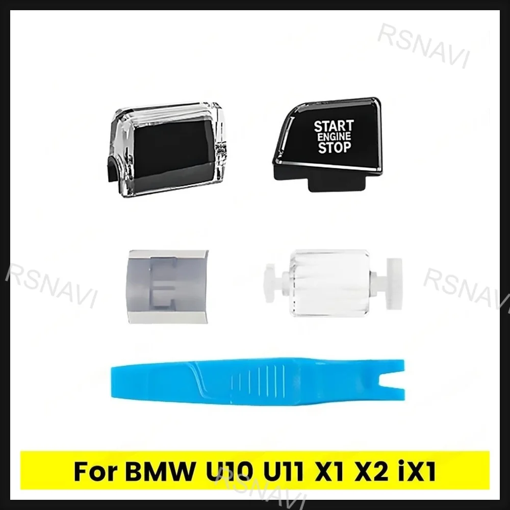 3-Piece LHD Crystal Gear Shift Knob and Multimedia Button Kit for BMW X1 iX1 U11 U12 X2 iX2 U10 2023-2025 Interior Accessories