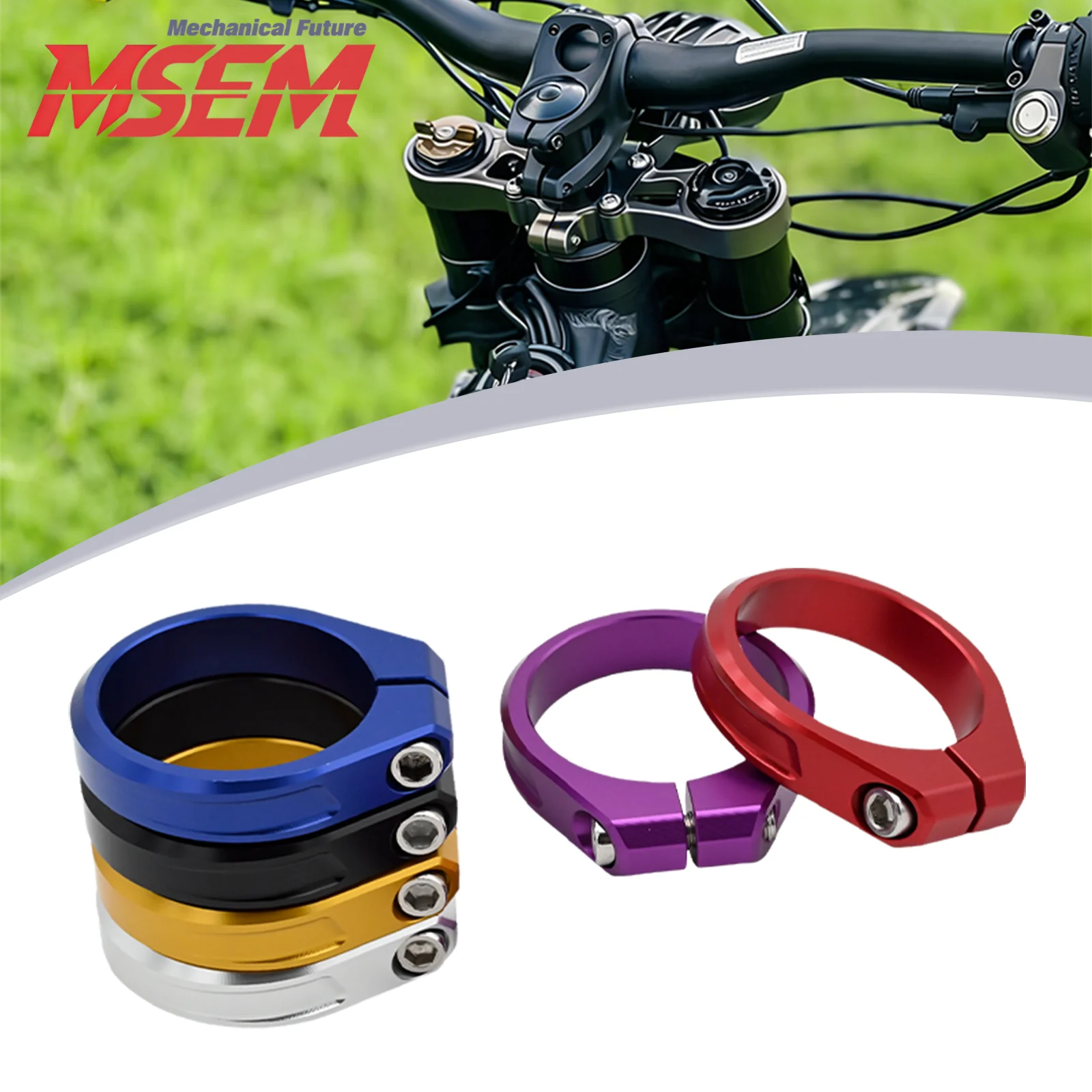Electric Motocross CNC Steering Column Pipe Clamp Reinforced Riser Clamps For Surron Light Bee X/X Pro and Light Bee S part