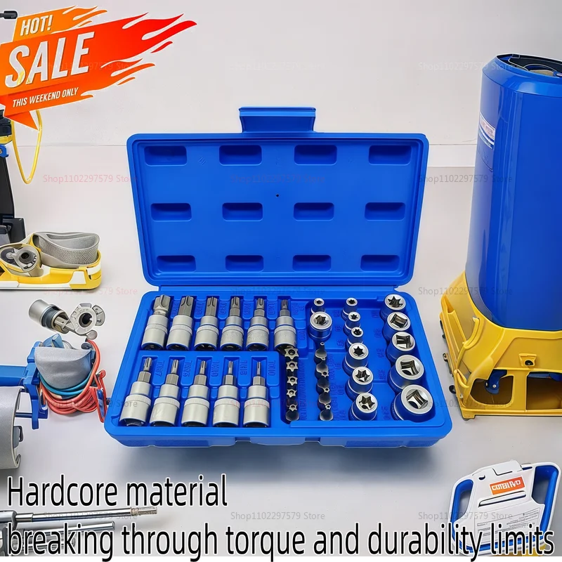 

34 шт., набор головок и бит Torx Star, электронный безопасный привод, ручной набор инструментов для автомобильного гаража, оборудование для самостоятельного ремонта