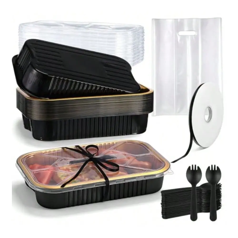 Sets 9 X 13 Inch Large Loaf Cake Pans With Lids And Spoons Rec Aluminum Foil Bread Loaf Baking Pans Disposable Big Cake Tins Wi