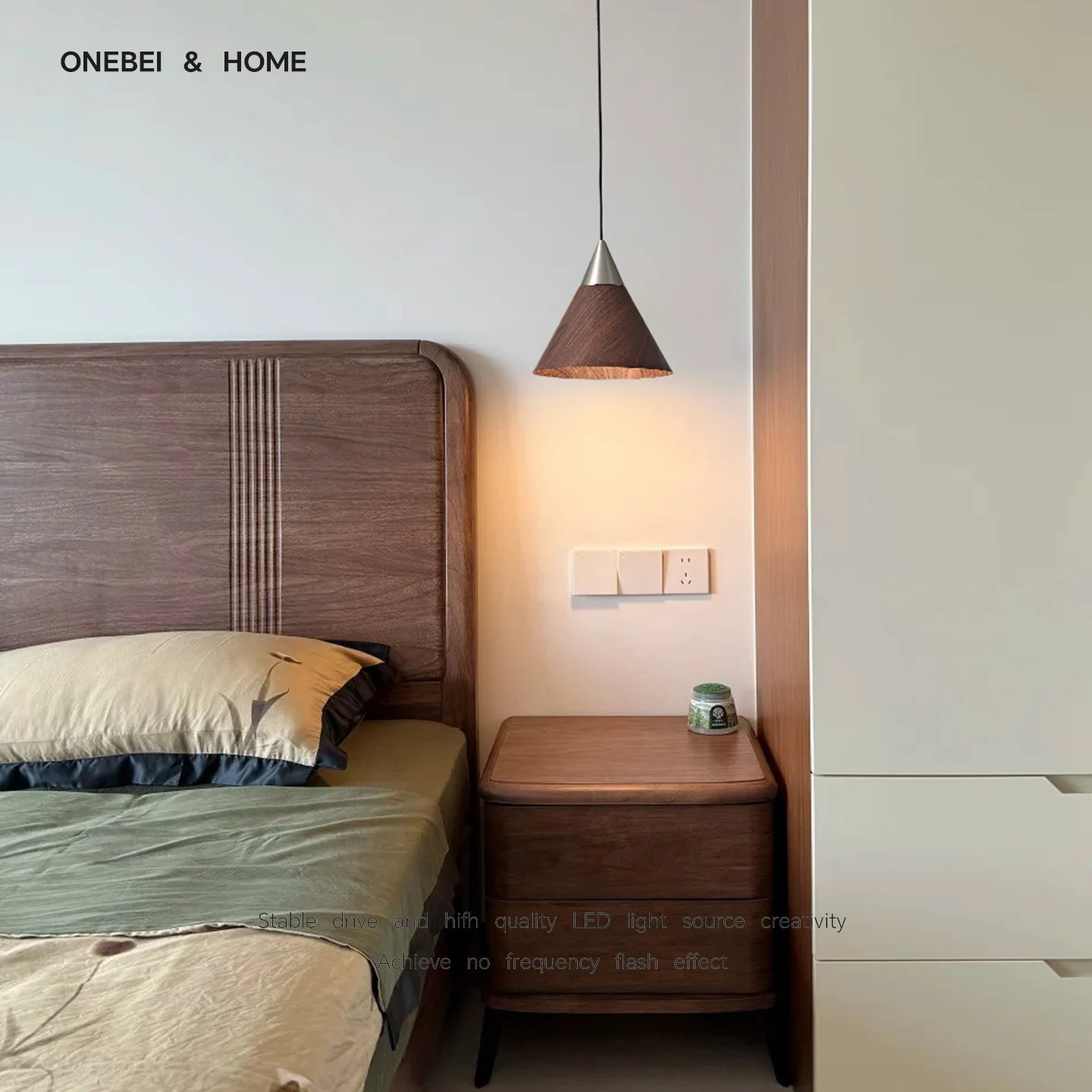 Nordic Modern Minimalist LED Pendant Light Bedroom Bedside Lamp Dining Room Living Room Can Be Raised Home Decoration Lighting