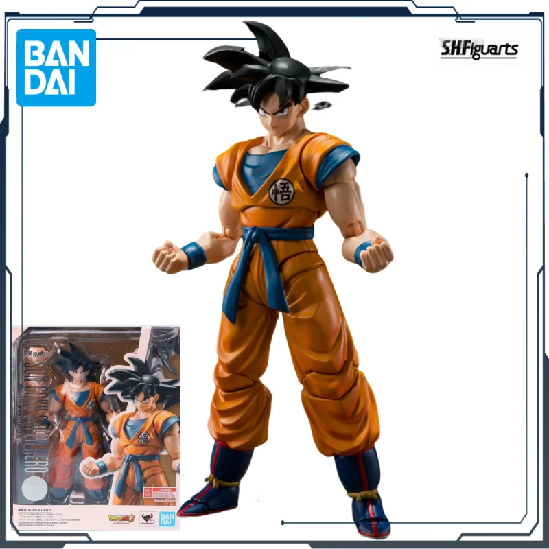 Bandai SHF Dragon Ball serie flauta corta y sol Wukong SUPER HERO Anime muñeca de acción juguete hecho a mano colección modelo joyería