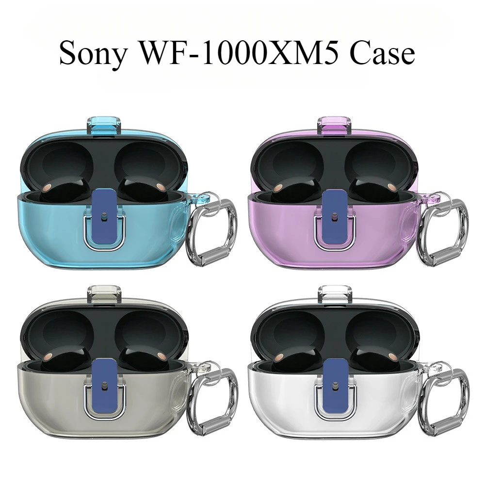 

For Sony WF-1000XM5 Case Transparent Soft Case Snap Switch Hard Case Compatible with Sony WF-1000XM5 Protective Sleeve