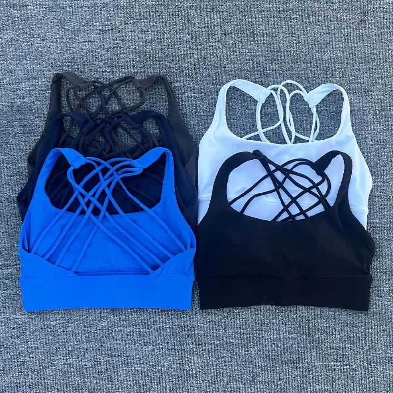 

Новый спортивный бюстгальтер для фитнеса для женщин: с эффектом пуш-ап, перекрестной спинкой, ударопрочный, для бега, тренировок в зале, йоги, топ-бра