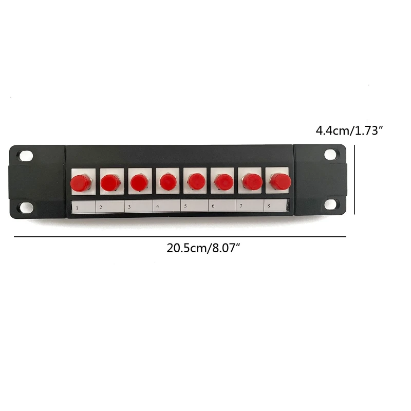 Ethernet Patch Panel for FC Optical 8 Port RJ45 Wall Rack Mount Keystone Jack Mo Dropship