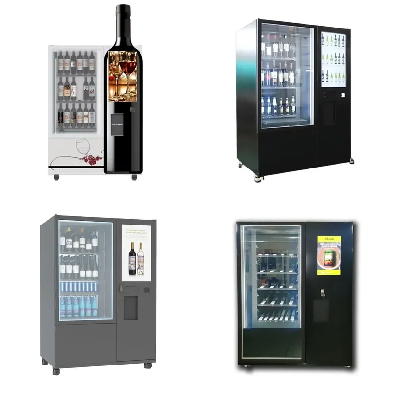 Age Recognition Multilingual Beer Alcohol Wine Vending Machine for Champagne Bottles