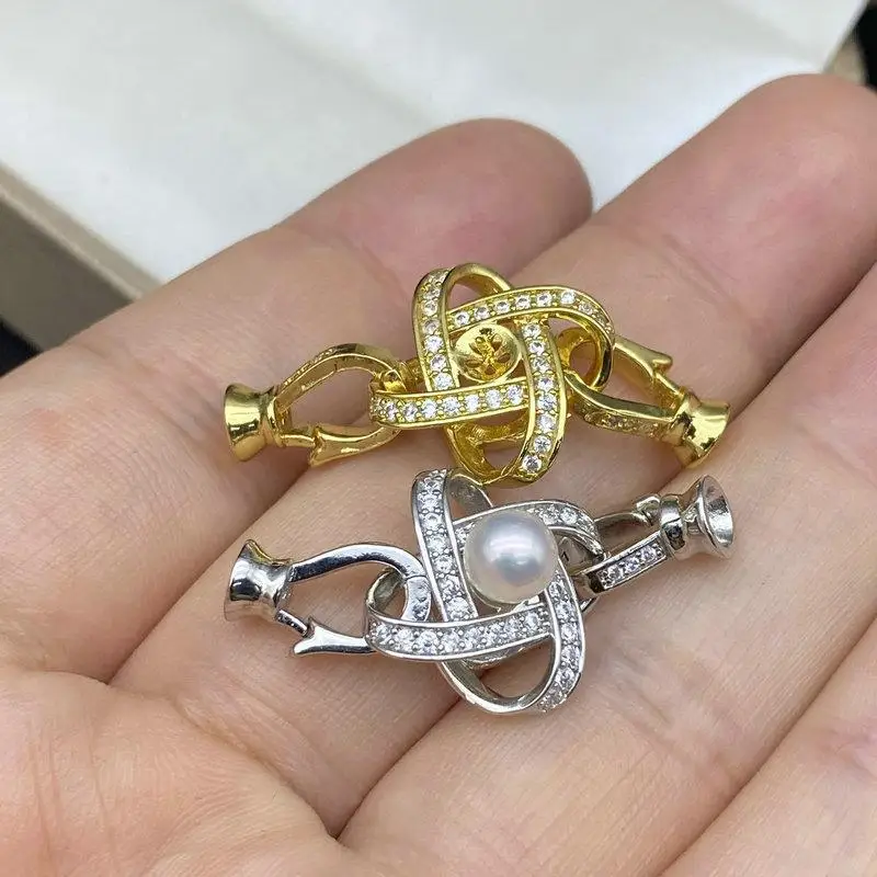 

1 Piece Copper-plated Gold Micro-inlaid Zirconium Universe Cross-shaped Pearl Necklace Connector DIY Handmade Jewelry Accessory