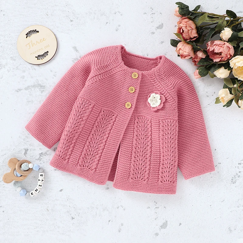 Newborn Baby Clothing Set Knitted Infant Girl Boy Jumpsuit Outfits Hat Solid Toddler Kid Long Sleeve Sweater Sleeveless Onesies