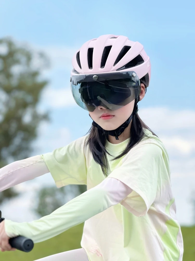 

KUFUN шлем велосипедные очки детские 2в1 магнитный регулируемый шоссейный велосипед дышащий формовочный велосипед горный мальчик для девочек синий розовый