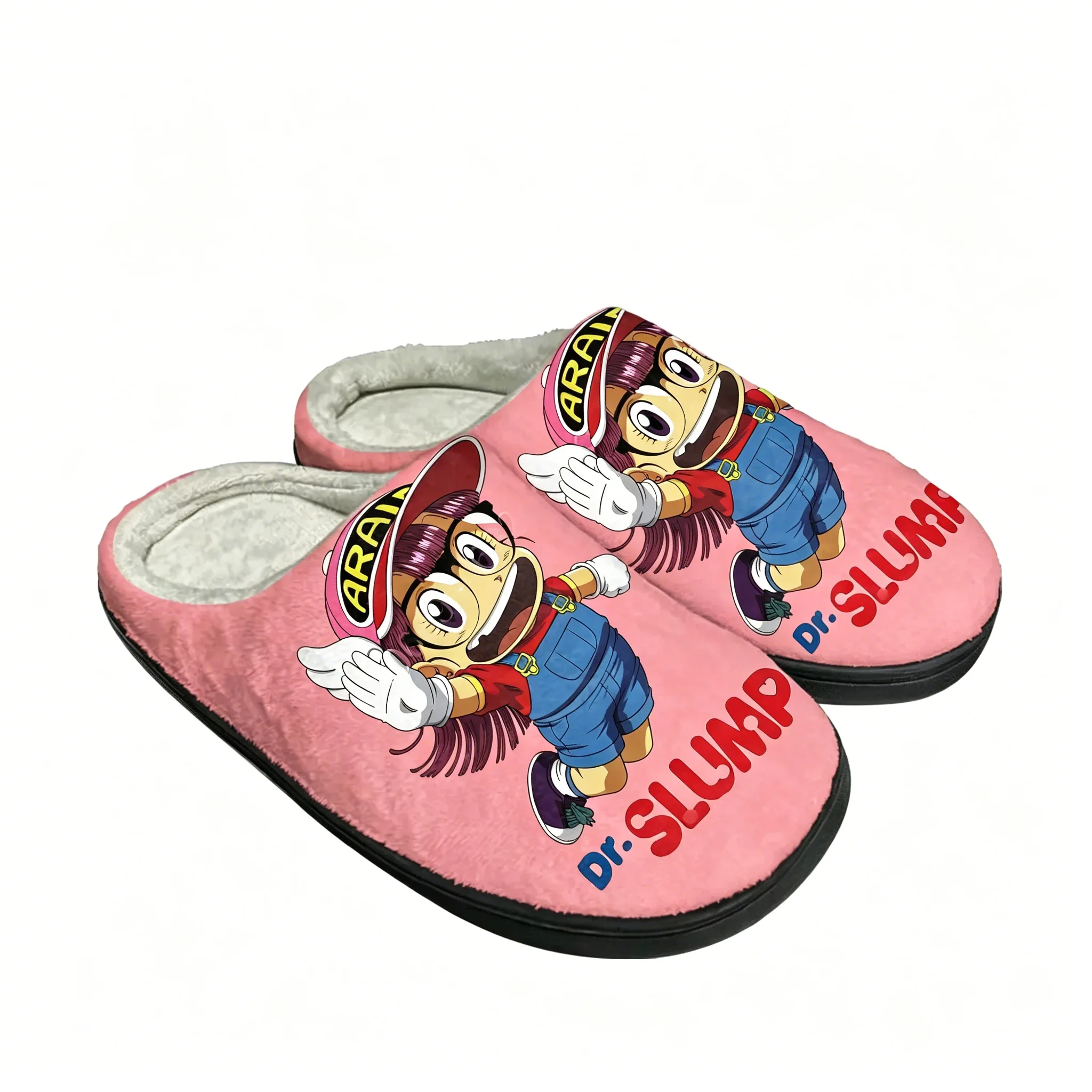 

Японские мультяшные тапочки A-Arale Dr Slump, домашние хлопковые тапочки на заказ, мужские и женские плюшевые повседневные теплые тапочки-сандалии, термостойкие тапочки