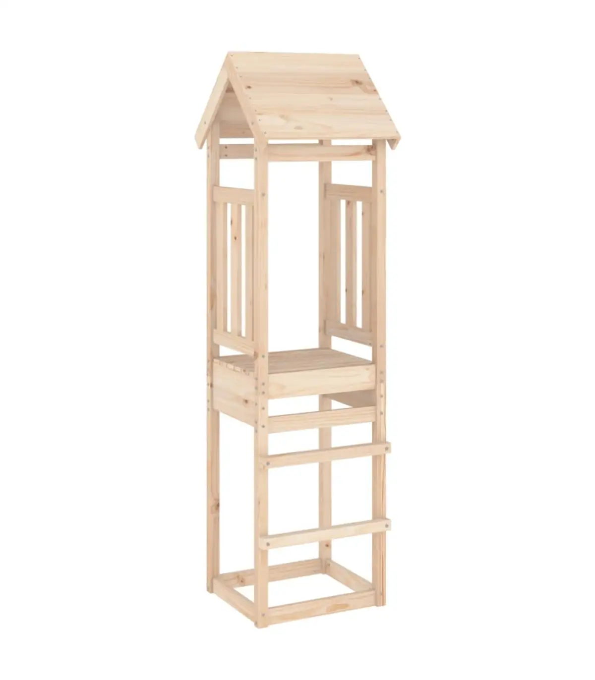 Solid Pine Wood Playground Tower 52,5x46,5x206,5 cm