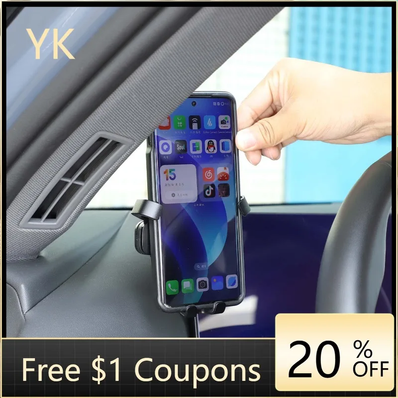 

For BMW 5 Series G60 2024-26 Car Instrument Panel Left Side Mobile Phone Holder GPS Navigation Bracket Interior Car Accessories