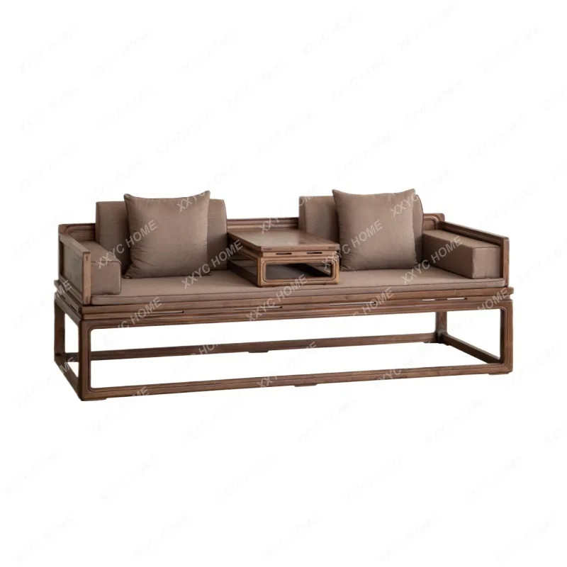 

LBlack walnut arhat bed old elm solid wood sofa bed Ming mahogany