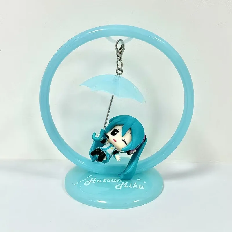 

anime Hatsune Miku Figure Cartoon Q version Hatsune Miku Umbrella Model cute Miku Ornaments collect decorate anime Figure Gift