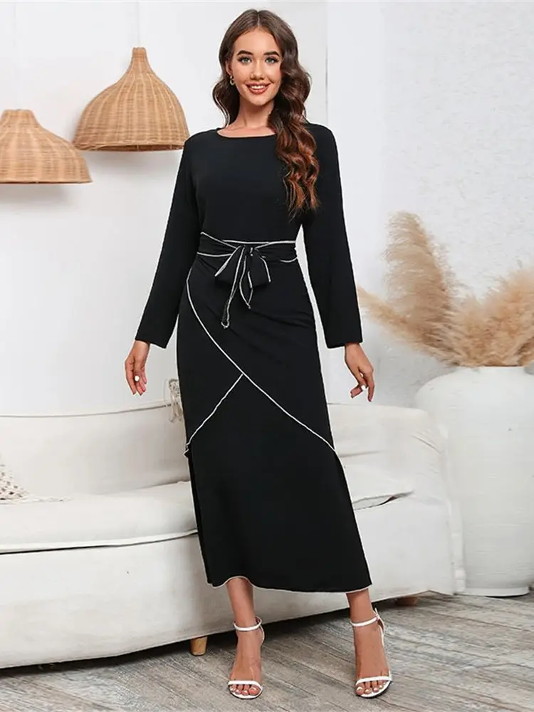 Eid 3 Piece Set Abaya Dubai Islam Muslim Sets Kaftan Modest Dresses Abayas For Women Caftan Marocain Femme Ensembles Musulmans